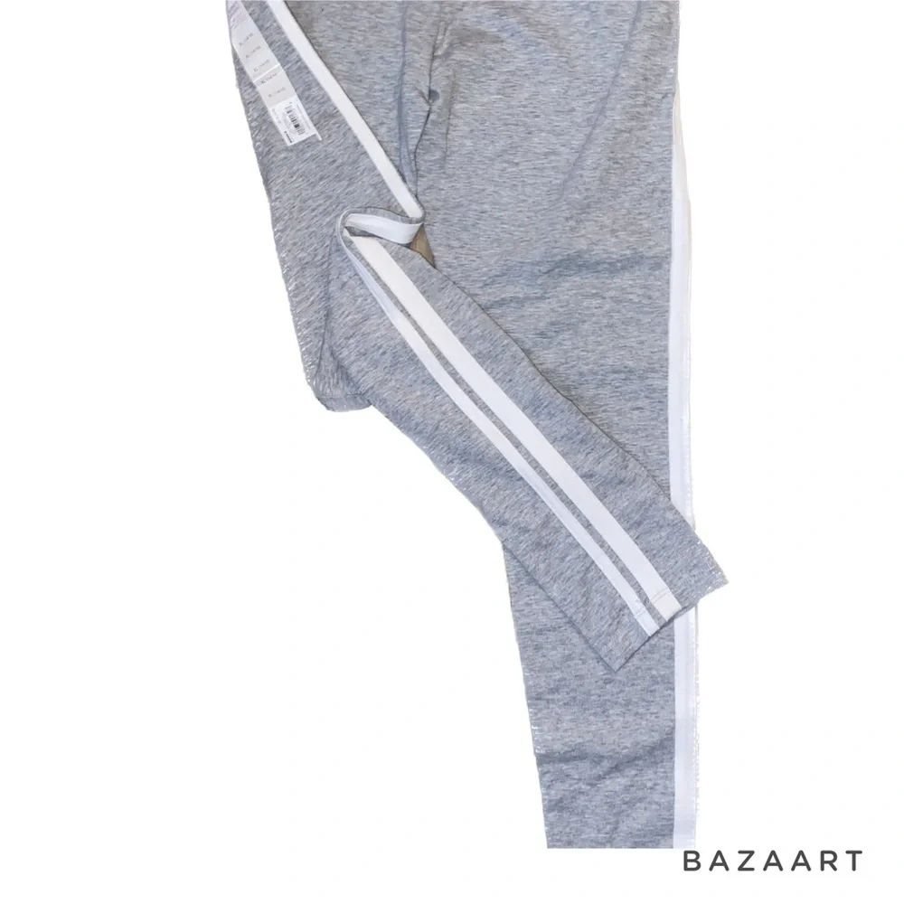 SO Girl’s XL Gray Varsity Style “Favorite Leggings” 3 White Side Stripes - Picture 5 of 7